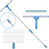 Window Squeegee Washing Kit for High Windows, Shower Glass Door, Mirror Cleaning, with 69-inch Extension Pole & 2
