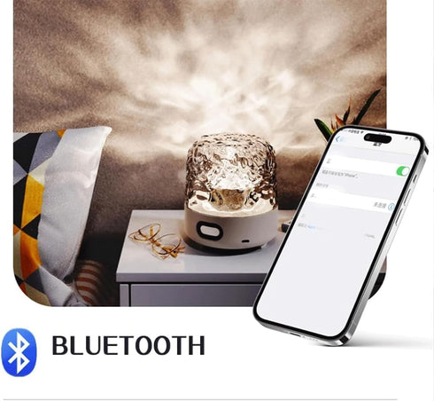 Thryonaxus 4 16-Color Dimming Night Light & Bluetooth Noise Machine with Ocean Wave Projector, Speaker, Lampshade