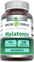 Amazing Formulas Melatonin Supplement, 3 Mg Per Serving, 240 Tablets