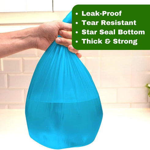 4 Gallon Trash Bag (120 Bags), CCLINERS Small Bathroom Garbage Can Liners for Home Kitchen and Office