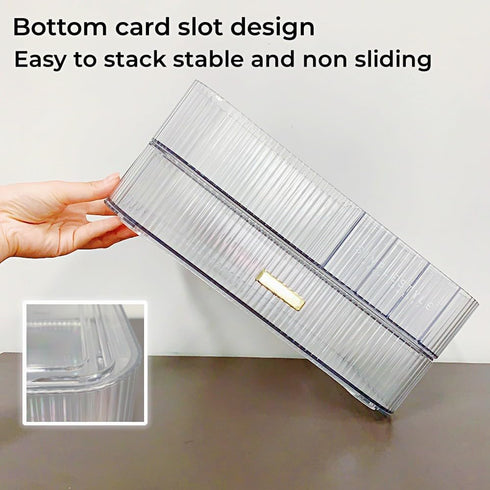 Makeup Organizer with Drawers, Stackable Cosmetic Organization for Vanity, Bathroom Desk Countertop