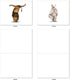 The Best Card Company - 20 Blank Yoga Animal Cards (4 x 5.12 Inch) - Kids Set (10 Designs, 2 Each) - Zoo Yoga
