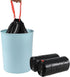 5 Gallon Bathroom Trash Bags with Drawstring, 104 Counts, Small Drawstring Garbage Bags, Black