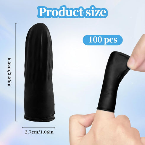 XusEmydinal 100 Pcs Disposable Finger Cots, Finger Protectors, Finger Gloves for Manicure,Beauty, Massage, Industrial
