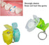 20Pcs Portable Dental Floss Key Chain, Tooth Shaped Flat-Line Design Cleaning Oral Care Hygiene 15M Length