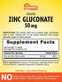 Zinc Gluconate 50mg | 90 Tablets | Chelated Essential Mineral | Vegetarian, Non-GMO, and Gluten Free Supplement | by Sundance