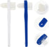 Beavorty 2pcs Two-Sided Denture Brush for Cleaning False Teeth, Travel Set