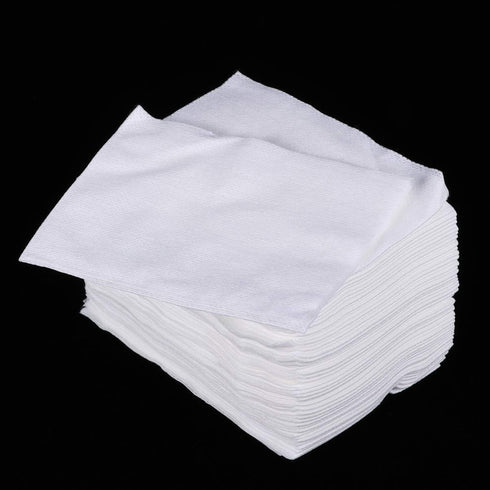 50pcs Body Art Disposable Wipe Paper - Cleaning Tool Towel Tissue, White Makeup Paper Towel