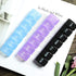 2 Packs Small Weekly Pill Organizer | Pocket Daily Pill Case for Pills, Vitamins, Fish Oil, Supplements | Purple