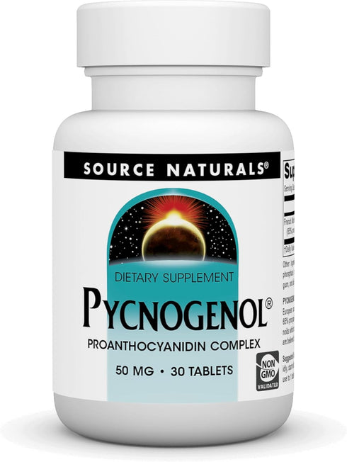 Source Naturals Pycnogenol 50 mg - 30 Tablets for Antioxidant Support