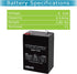 UPG UB645 6V 4.5AH .187 (D5733) Sealed Lead Acid (SLA) Battery TT