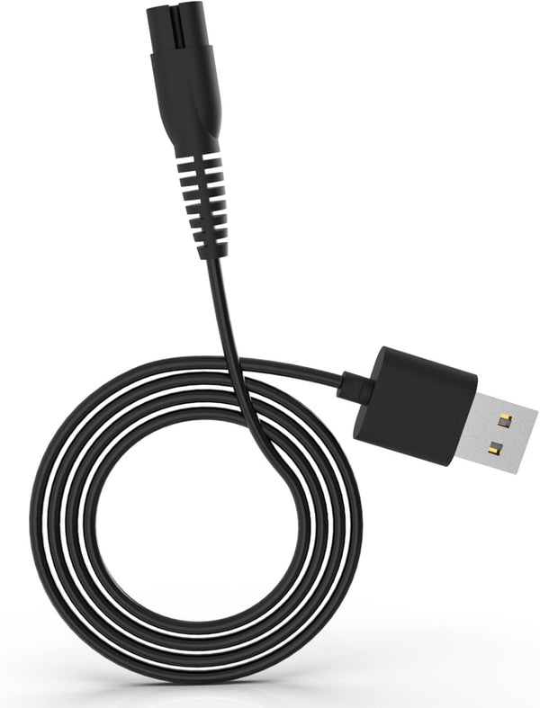 Replacement Charging Cable for Meridian Grooming Electric Shaver Trimmer, 5Ft Charger Power Adapter Cord - Black