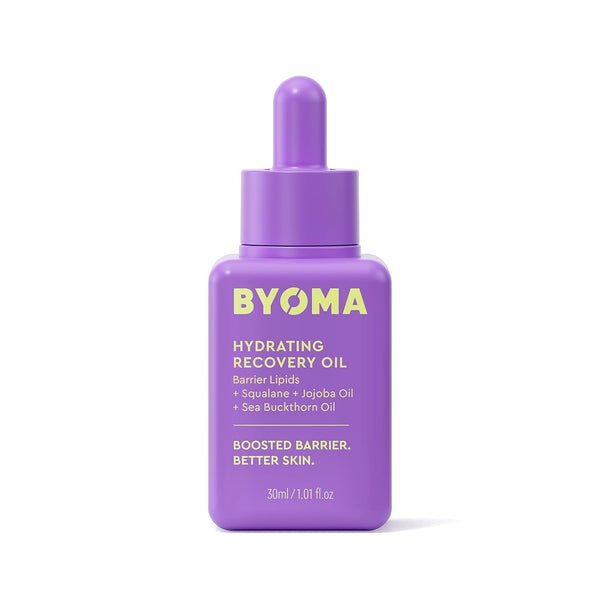 BYOMA Hydrating Recovery Oil - 1.01 fl. oz Luxury Face Oil with Squalane, Jojoba Oil & Seabuckthorn Oil for Instant