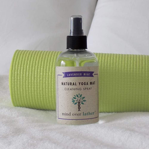 Mind Over Lather 100% 8oz Natural Yoga Mat Cleaning Spray | Works with All Mats | Cleans and Restores Using Essential