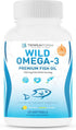 Triple Strength Fish Oil Omega 3, 2400mg per Serving, Burpless Lemon Flavored, Non-GMO, 30 Servings