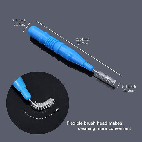 ewinever 50 Count Interdental Brush - Toothpicks Tooth Flossing Head for Oral Dental Hygiene (3 Sizes)