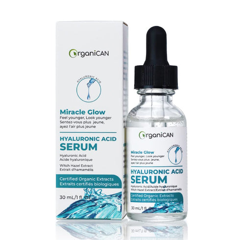 Miracle Glow Anti Aging Hyaluronic Acid Serum for Face with Vitamin C, E - Skin Brightening, Hydrating Collagen Boost