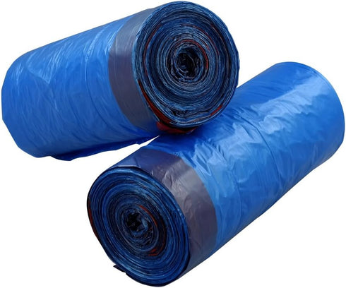 Yarebest 8 Gallon Garbage Bags Trash Bags with Drawstring, Blue
