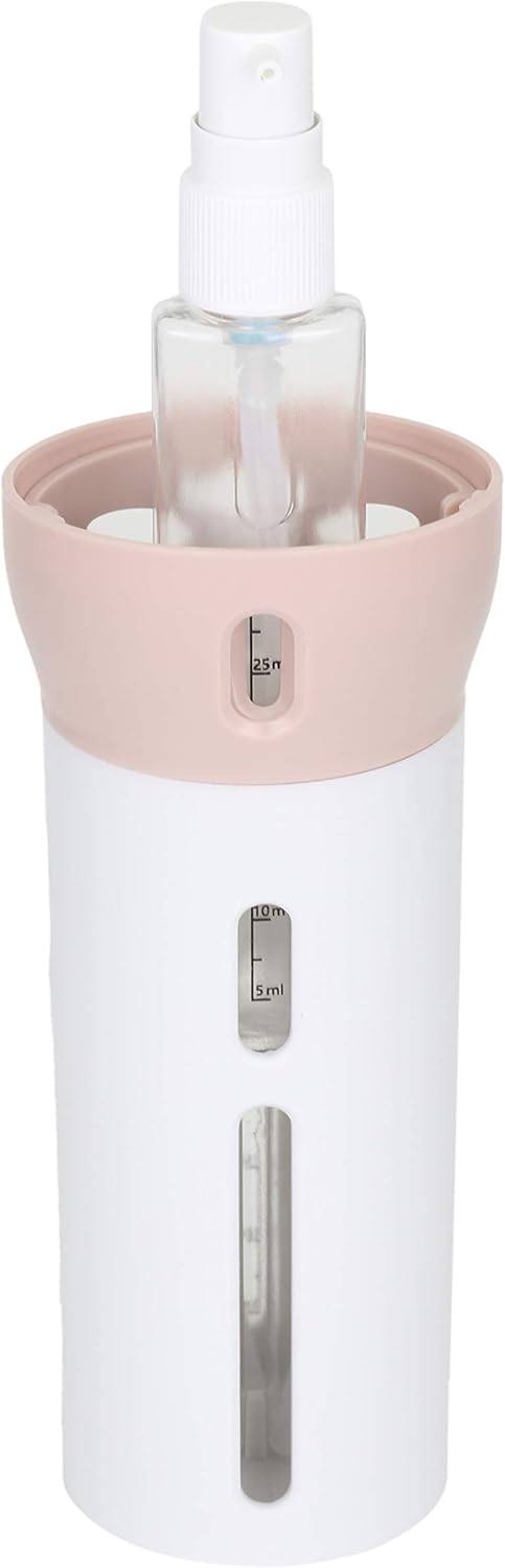 Travigo 4-in-1 Travel Dispenser Bottle, TSA Approved, Includes Four 1.4 oz. Reusable Cosmetic Toiletry Containers
