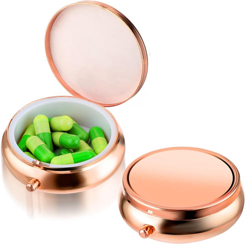 WLLHYF Pill Box Cute Small Pill Box for Purse & Pocket Medicine Organizer