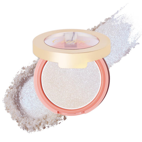Oulac Luminisers Blush Face & Eyeshadow 2 in 1 Glow, Vegan Shimmer Blusher, Buildable Highlighter Makeup, 4.8g F14 Blue