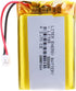 Liter Energy 3.7V Lipo Battery 1000mAh, Rechargeable Lithium Polymer 553450 with JST Connector