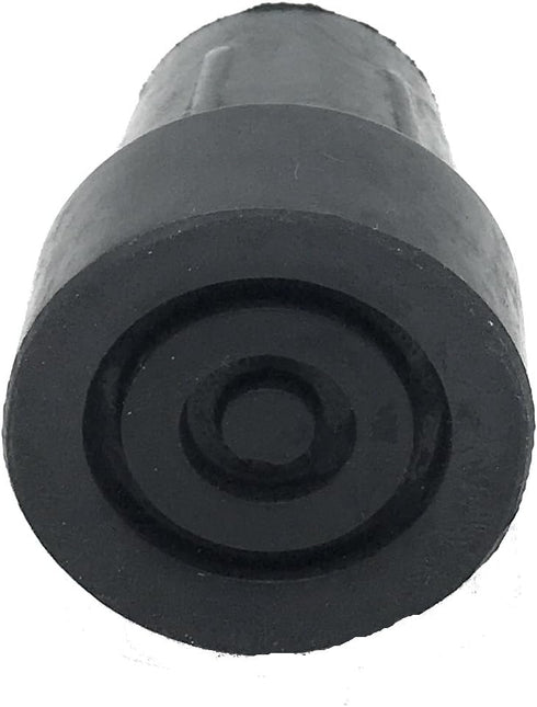 PCP Replacement Cane Tips, 1 inch / 2.5 cm diameter, Black, Two Tips
