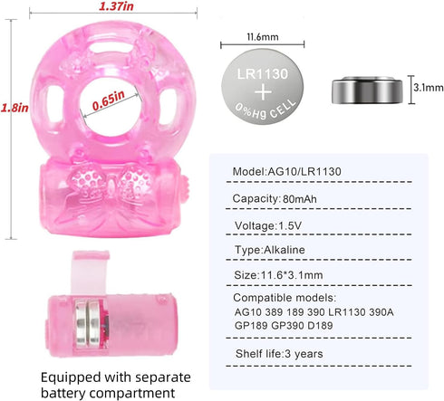 YGOJKE 10 Pcs Disposable Vibrating Penis Ring, Clitoral Mini G spot Stimulator for Increased Stamina & Enhanced