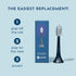 SNOW Toothbrush Refillable Heads, Electric Replacement Heads with Soft Bristles, Blue LED Light