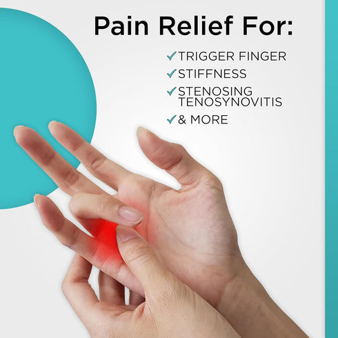 Vive Trigger Finger Splint Support Brace for Straightening Curved, Bent, Locked Hands - Tendon Release & Pain Relief