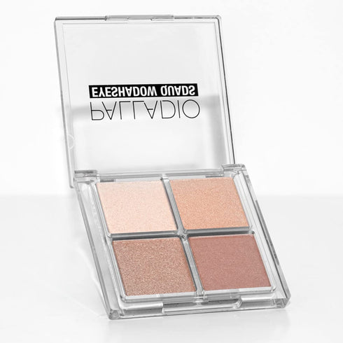 Palladio Eyeshadow Quads, Four Way Quad Eye Shadow Palette, Velvety Pigmented Blendable Matte, Talc-Free, Creamy