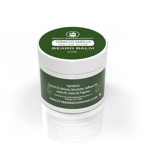 Oak City Beard Company - Tobacco Vanilla Beard Balm, 2 Ounce, Conditioner with Tobacco, Vanilla, Guaiac Wood
