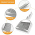Mini Broom and Dustpan Set - Small Dustpan and Brush Set for Desk, Home, Tent, Gray 2pcs
