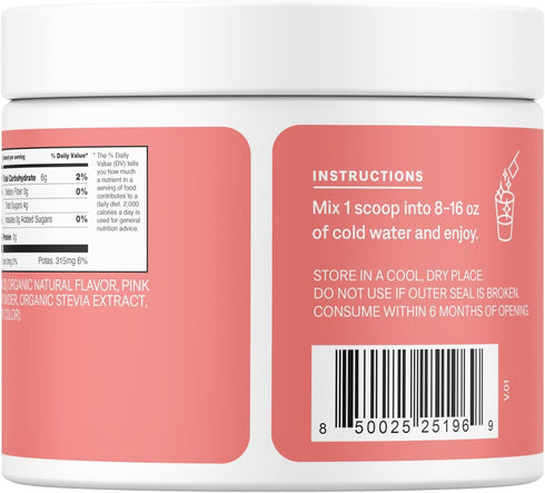 Cure Hydration Plant-Based Electrolyte Drink Mix, No Added Sugar, Coconut Water Powder, Vegan, 28 Servings Jar -