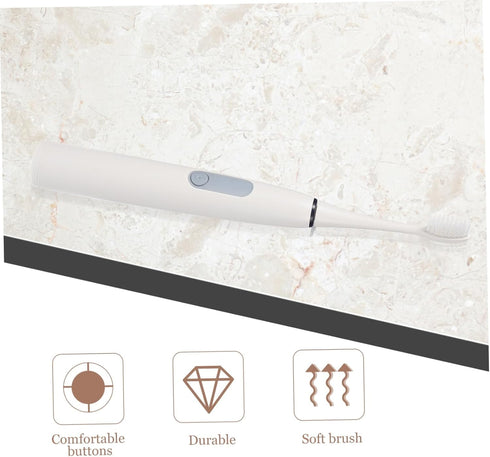 Travel Size Battery-Powered Electric Toothbrush for Adults - Black