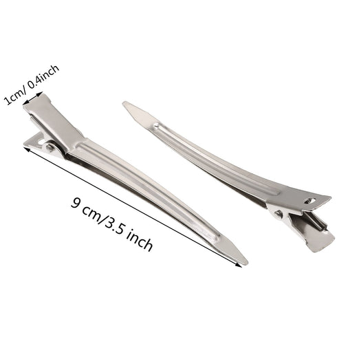 Hicarer 3.5 inches Metal Curl Clips, Duck Bill Sectioning Clips, Alligator Hair Clips (24 Pieces)