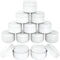 Houseables 4 Oz Plastic Containers with Lids, Body Butter Jars, Lotion Container, White, 118 ML/Gram Capacity, 12 Pack,