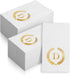 200 Pack Monogrammed Disposable Napkins, Gold Foil Letter D, Initial Hand Paper Towels for Wedding, Party, Home