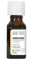 Aura Cacia Sandalwood Essential Oil in Jojoba Oil, 0.5 fl. oz., Woodsy, Balsamic-like Aroma for Skin Care & Centering