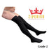 Ziperior 20-30 mmHg 3X-Large) Closed Toe Compression Inside Leg Zipper Wide Thigh High (Black