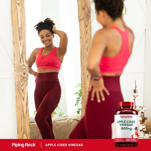 Piping Rock Apple Cider Vinegar Capsules 1800 mg | 200 Pills | Potent ACV Supplement | Non-GMO, Gluten Free