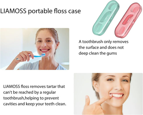 Travel Dental Floss Picks 240 Count, LIAMOSS Extra Strong Toothpicks Floss Sticks for Easy Storage and Travel