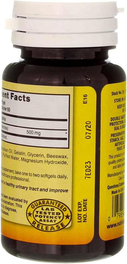 Nature's Blend Cranberry Concentrate 500 mg Soft Gels, 60 ct, Pack of 2