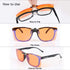FONHCOO Clip-on Blue Light Blocking Glasses, 2 Pack Over Prescription Glasses, Anti Eyestrain for Computer Gamers
