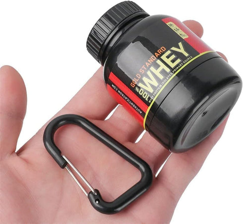 Protein Powder and Supplement Funnel Keychain - Portable Protein Powder Container with Durable Key-Chain for Gym,