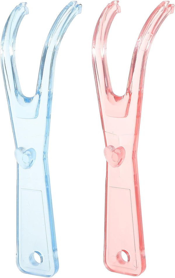 2pcs Dental Floss Holder, Reusable Flosser Handle Holder, Replacement Floss Pick Holder for Tooth Decay and Gum Care.