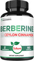 1500mg Berberine with Ceylon Cinnamon Supplement - Extra Strength for Immune System, Digestive Health & Energy