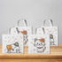 Lyosehy 12PCS Pet Cats Party Favors Non Woven Bags Miaow Cat Goodie Bags Bulk with Handle Party Treat Bags for Pet