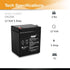 Casil Genuine CA1250 12V 5Ah Home Alarm Battery with F1 Terminals