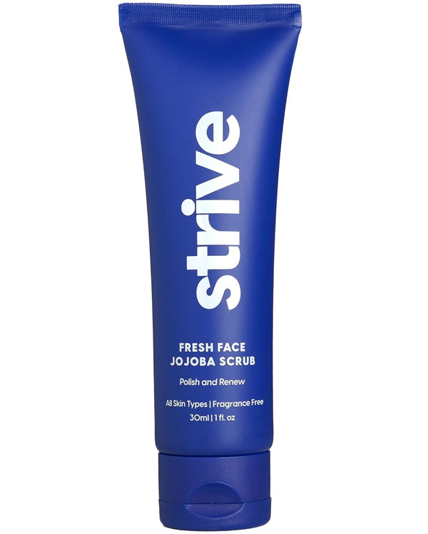 Strive Fresh Face Jojoba Scrub, Mens Face Scrub with Aloe Vera, Centella Asiatica, and Niacinamide - 30 ML